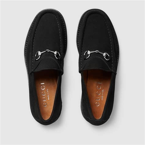 gucci black loafer men|gucci men's suede loafers.